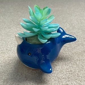 Narwhal Ceramic Mini Planter